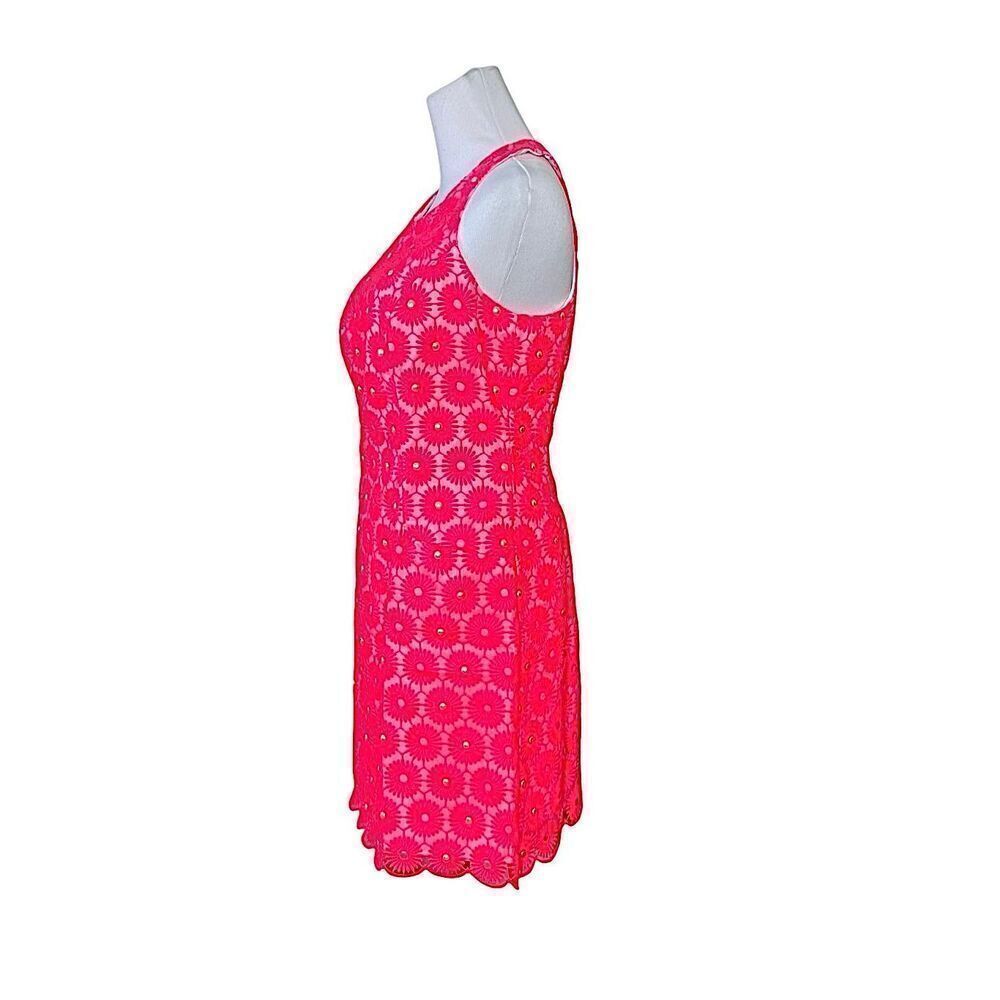 Lilly Pulitzer 51982 Pearl Fiesta Pink Pinwheel‎ Organza Dress sz 4 NWOT $348 - Picture 3 of 11
